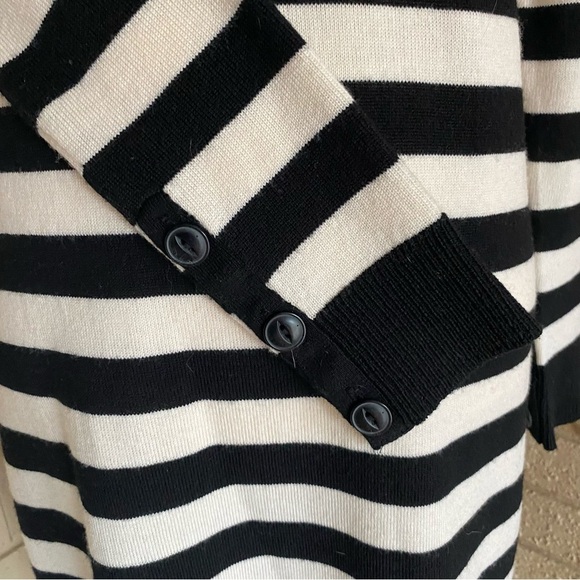 RAG & BONE Size XS Black & White Striped LILIAN SWEATER DRESS 100% Wool Modern - Picture 2 of 9